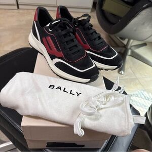 Bally Black and Red Athletic Shoes